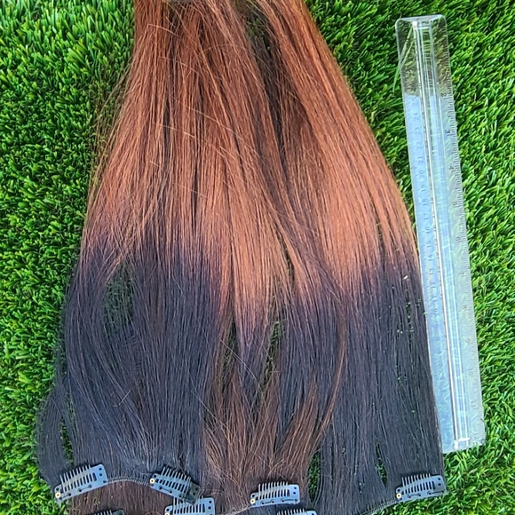 16 inch Real Hair Brown Clip in Hair Extensions🍫 Very Easy to Apply Yourself 🌱 - Picture 8 of 8